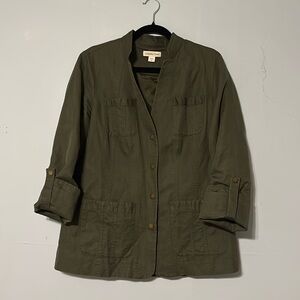 Coldwater Creek Military Style linen/cotton